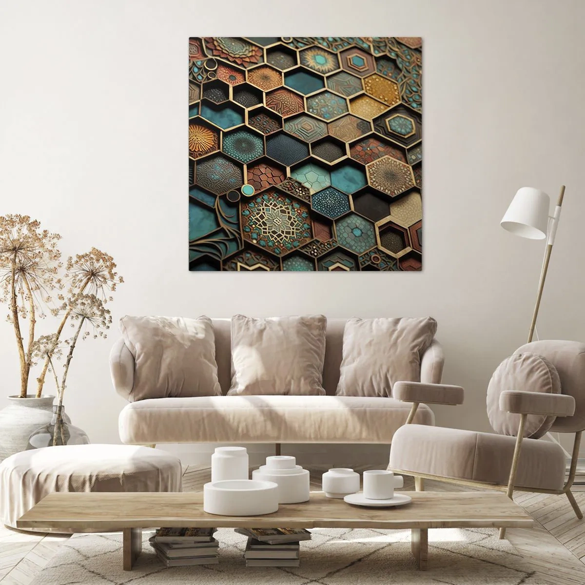 Bild auf Leinwand - Leinwandbild - Arabische Ornamente – Variation - 60x60 cm