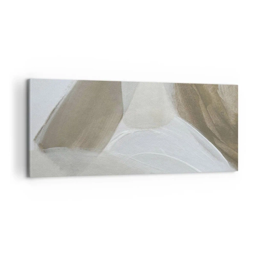 Bild auf Leinwand - Leinwandbild - Welle aus Weiß - 100x40 cm