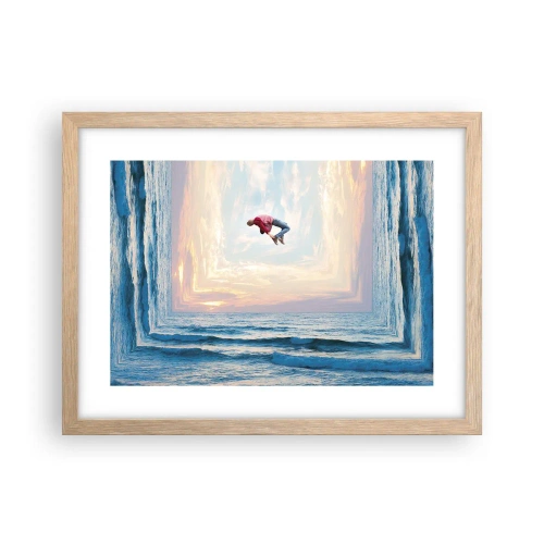 Poster in einem Rahmen aus heller Eiche - In eine andere Dimension - 40x30 cm