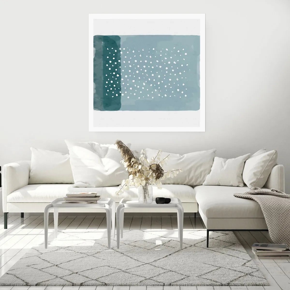 Poster - Auf Blau gewachsen - 60x60 cm