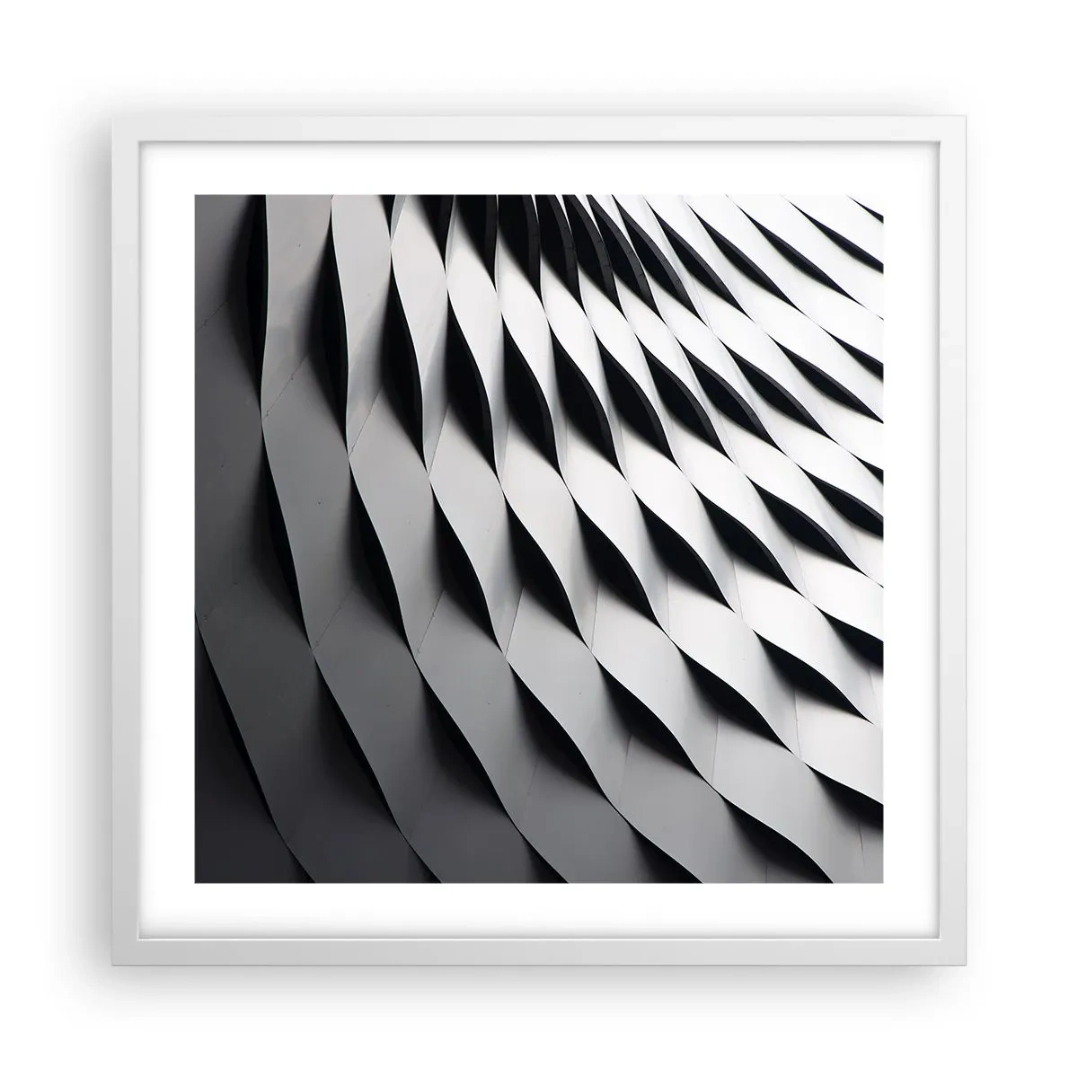 Poster in einem weißen Rahmen - Auf der Oberfläche der Wellen - 50x50 cm