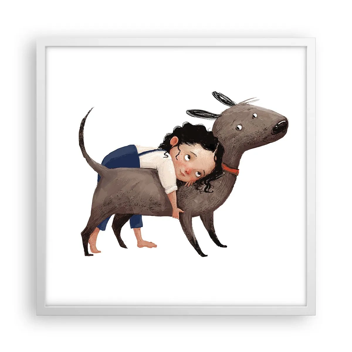 Poster in einem weißen Rahmen - Beste Freunde - 50x50 cm