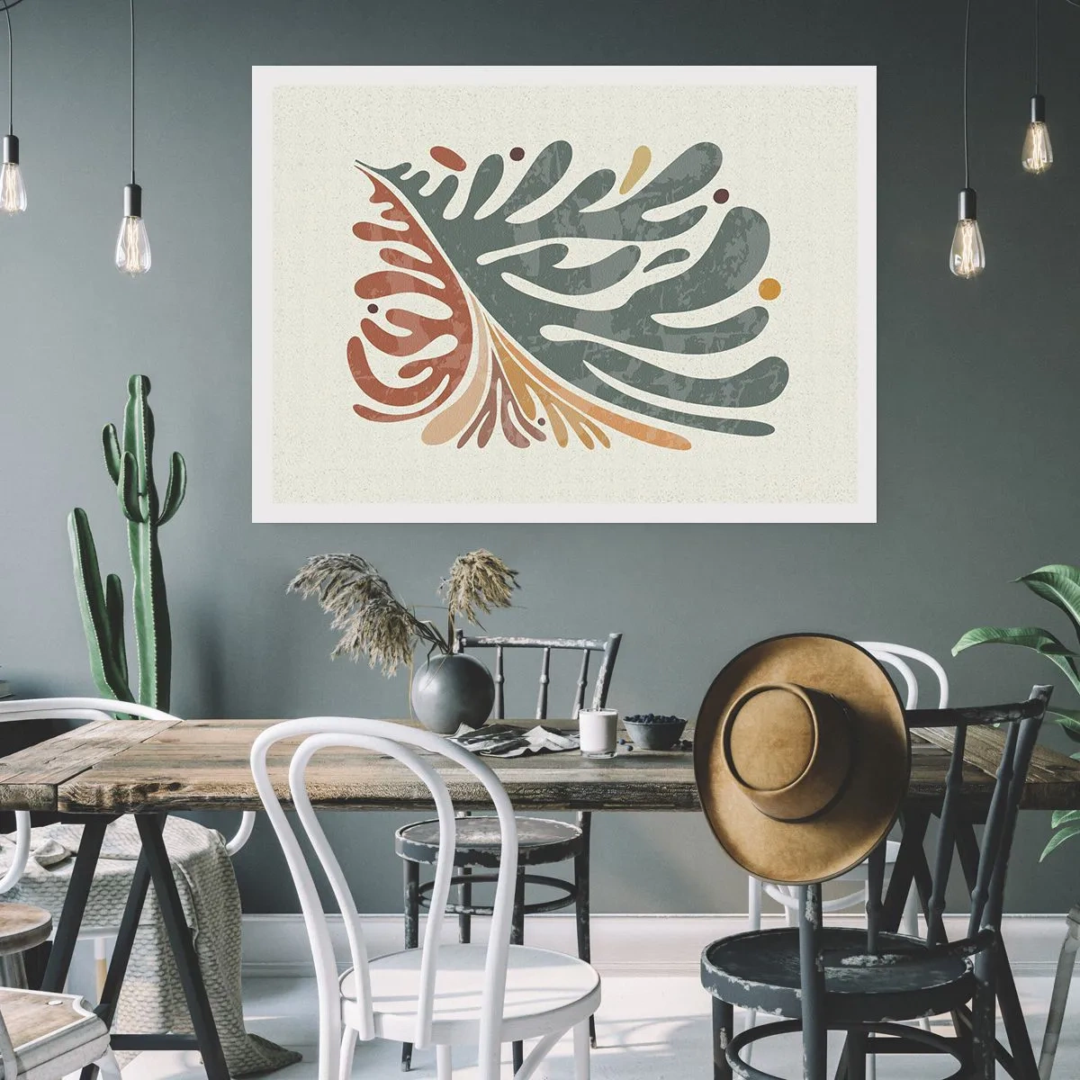 Poster - Mehrfarbiges Blatt - 50x40 cm