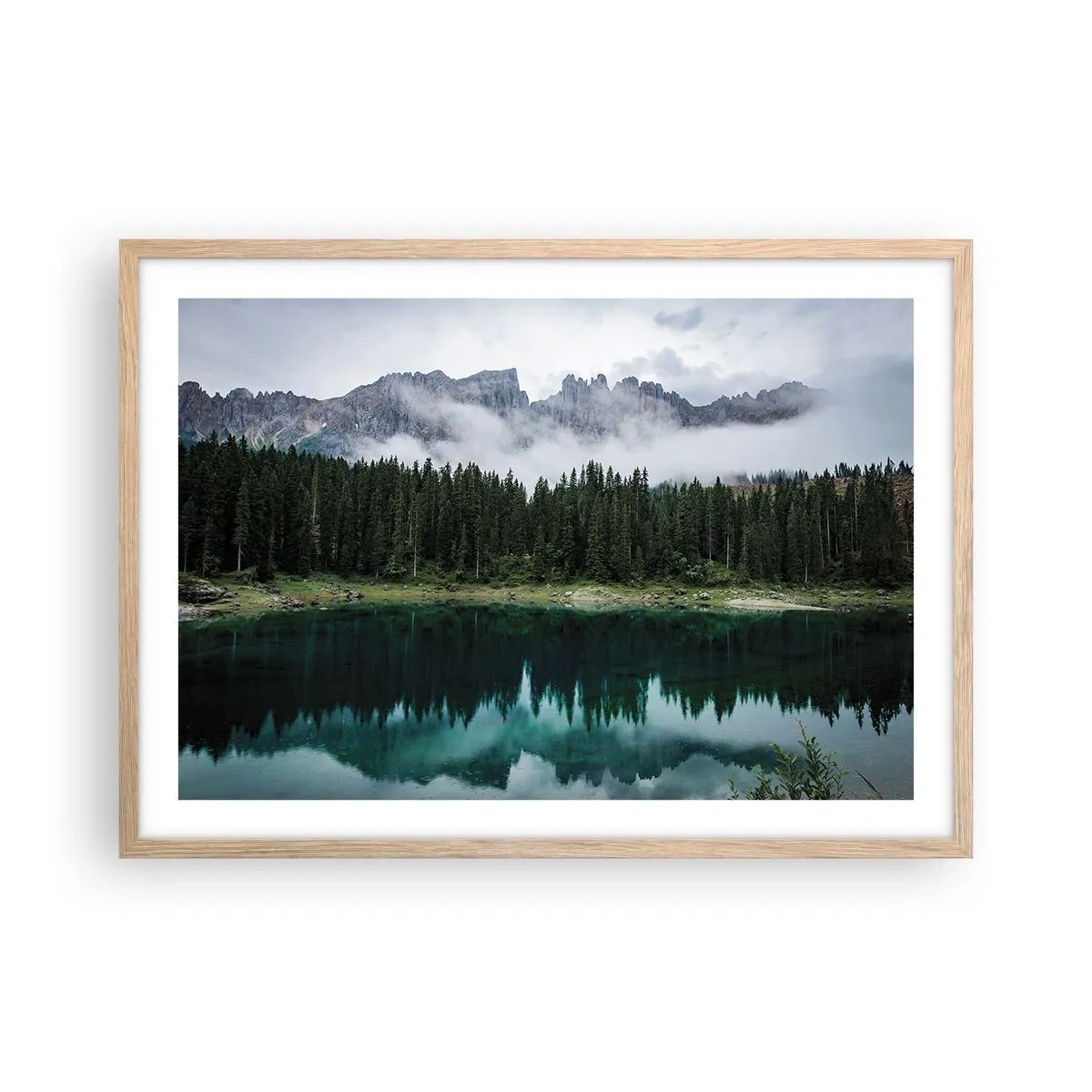 Poster in einem Rahmen aus heller Eiche - Leise, leise, lass uns das Trinkwasser nicht wecken ... - 70x50 cm