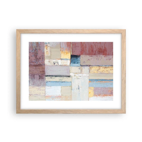 Poster in einem Rahmen aus heller Eiche - Ruhe der Geometrie - 40x30 cm