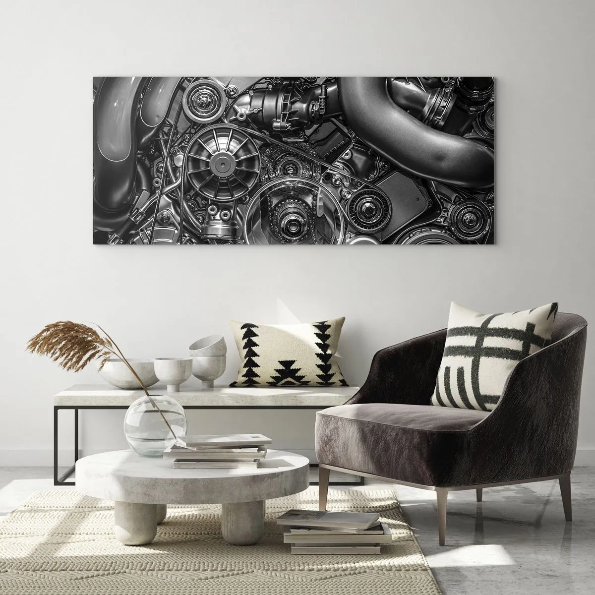 Glasbild - Bild auf glas - Die Poesie der Mechanik - 100x40 cm