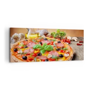 Bild auf Leinwand - Leinwandbild - Mit echtem italienischem Flair - 100x40 cm