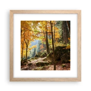 Poster in einem Rahmen aus heller Eiche - Zeit zum Entspannen - 30x30 cm