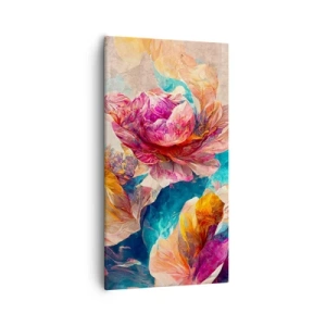 Bild auf Leinwand - Leinwandbild - Farbenpracht des Straußes - 55x100 cm