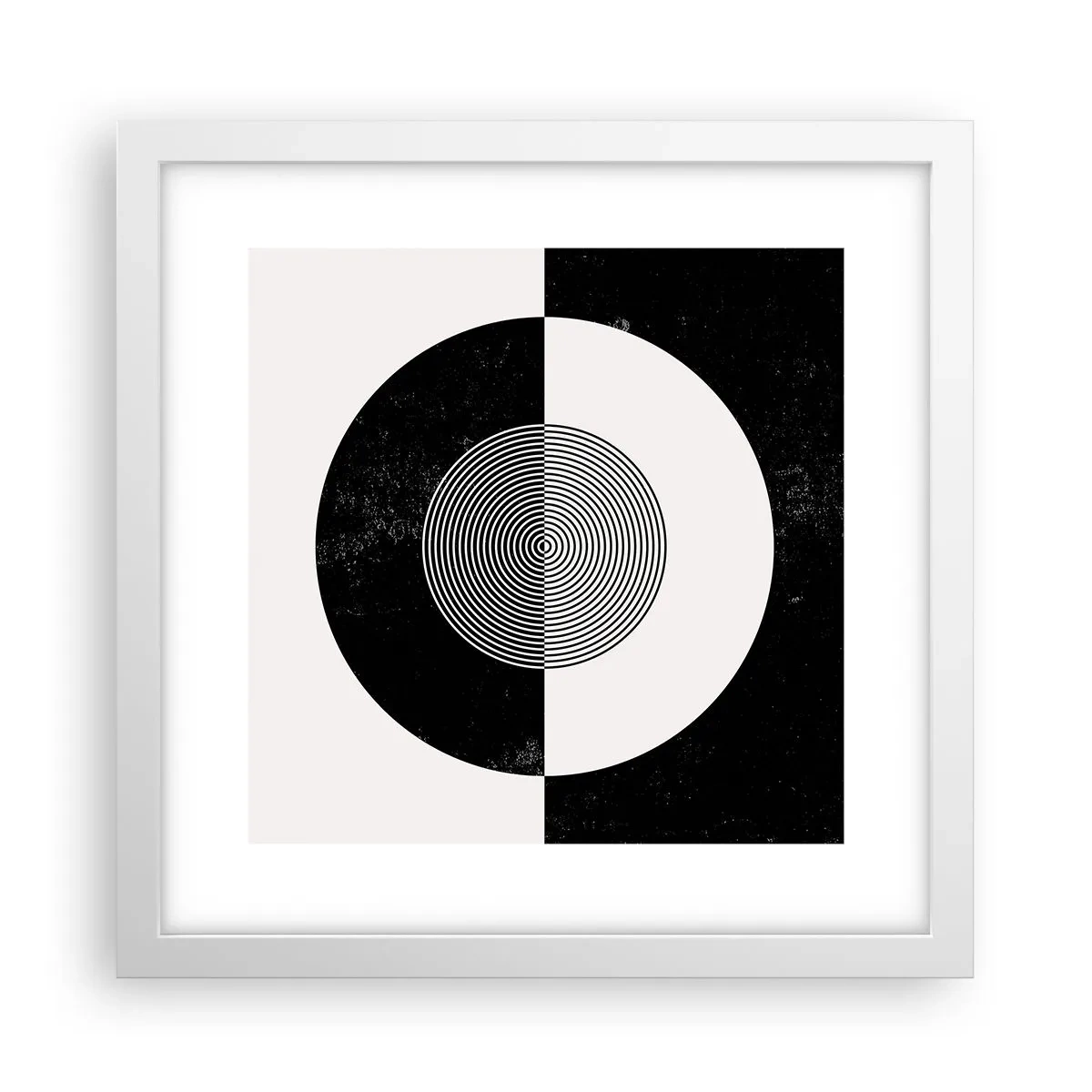 Poster in einem weißen Rahmen - Harmonie in Schwarz und Weiß - 30x30 cm