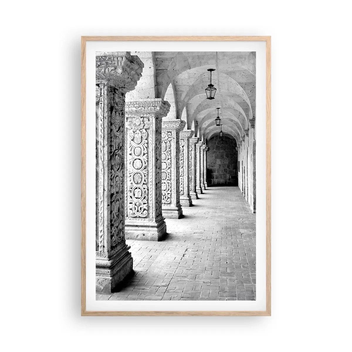 Poster in einem Rahmen aus heller Eiche - Und wo geht’s hin...? - 61x91 cm