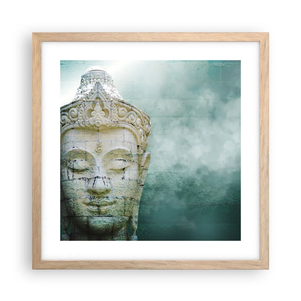 Poster in einem Rahmen aus heller Eiche - Auf der Suche nach dem Licht - 40x40 cm