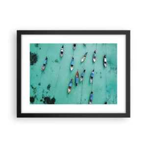 Poster in einem schwarzem Rahmen - In freudiger Erwartung - 40x30 cm