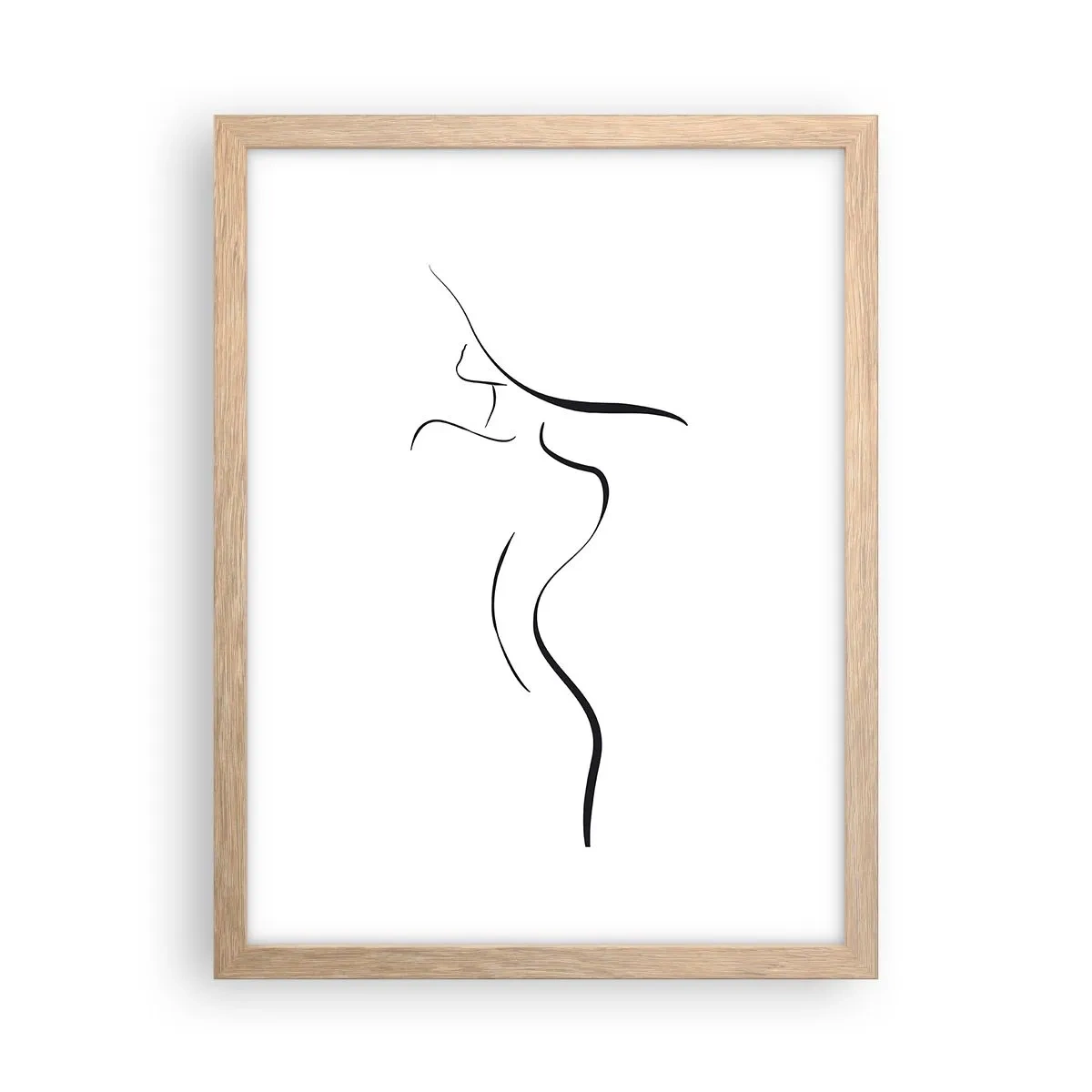 Poster in einem Rahmen aus heller Eiche - Flüchtig wie eine Welle - 30x40 cm