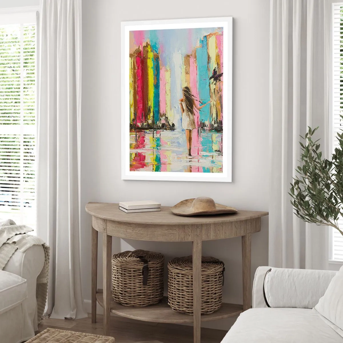 Poster in einem weißen Rahmen - Folge mir - 30x40 cm