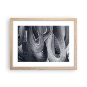 Poster in einem Rahmen aus heller Eiche - Die Fließfähigkeit der Realität - 40x30 cm