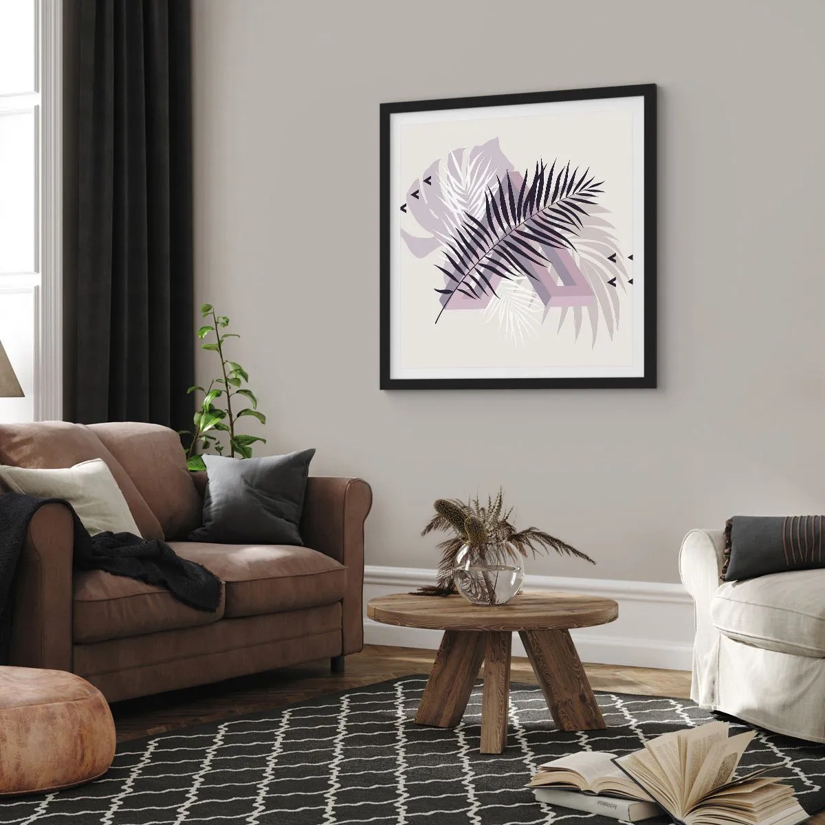 Poster in einem schwarzem Rahmen - Der Schatten des Schattens - 30x30 cm