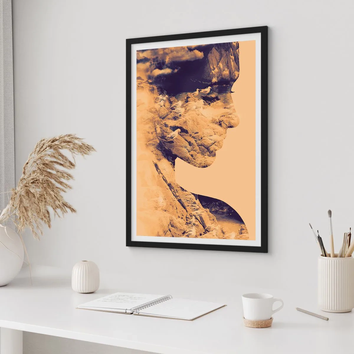 Poster in einem schwarzem Rahmen - Von Natur aus schön - 40x50 cm