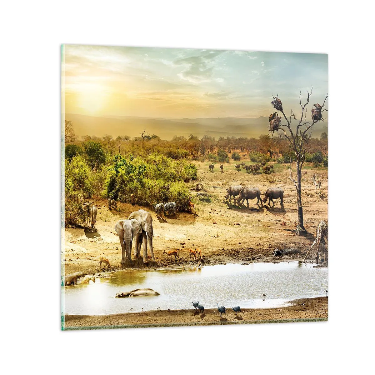 Glasbild - Bild auf glas - Ein Fluss floss aus Eden ... - 30x30 cm