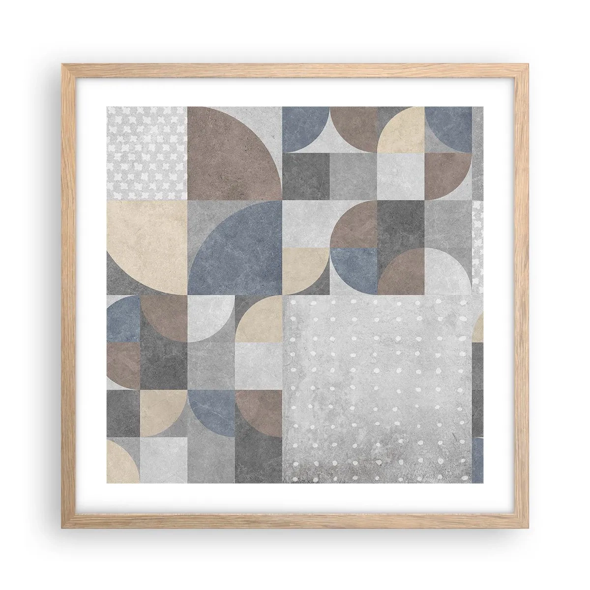 Poster in einem Rahmen aus heller Eiche - Keramische Fantasie - 50x50 cm