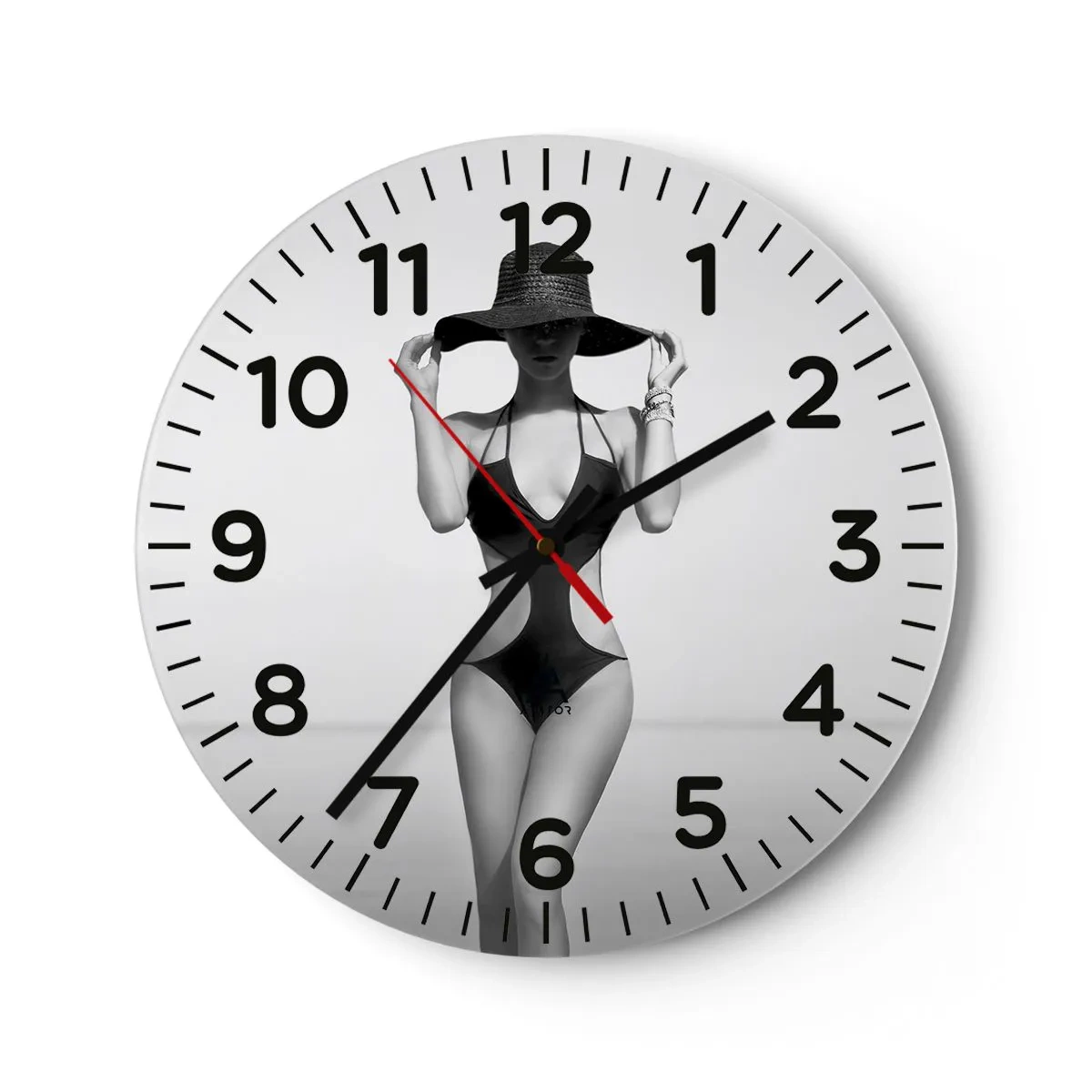Wanduhr - Glasuhr - Mein Name ist: Eleganz - 30x30 cm