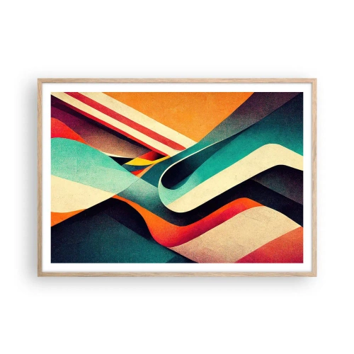 Poster in einem Rahmen aus heller Eiche - Intensive Komposition - 100x70 cm