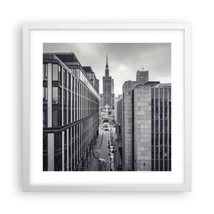 Poster in einem weißen Rahmen - Warschauer Tal - 40x40 cm