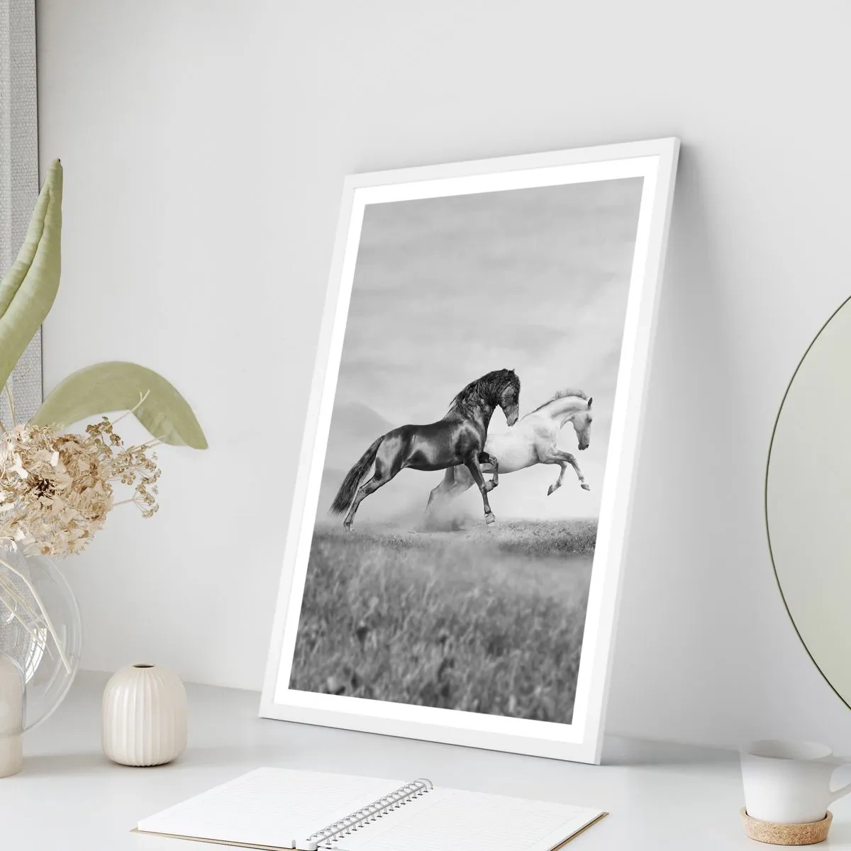 Poster in einem weißen Rahmen - Engel und Dämonen - 40x50 cm