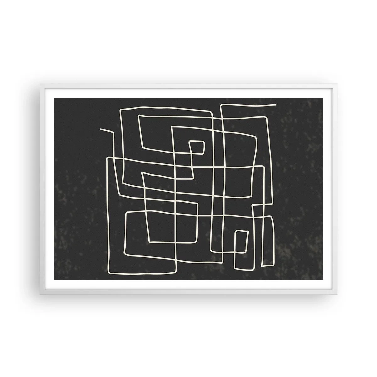Poster in einem weißen Rahmen - Nicht so einfach - 100x70 cm