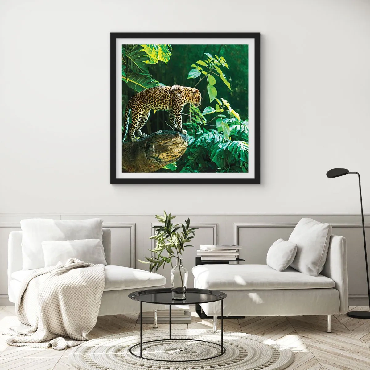 Poster in einem schwarzem Rahmen - Auf die Jagd? - 30x30 cm