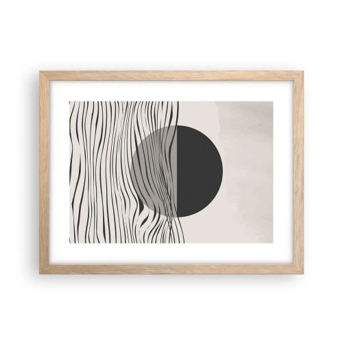 Poster in einem Rahmen aus heller Eiche - Halbe Komposition - 40x30 cm