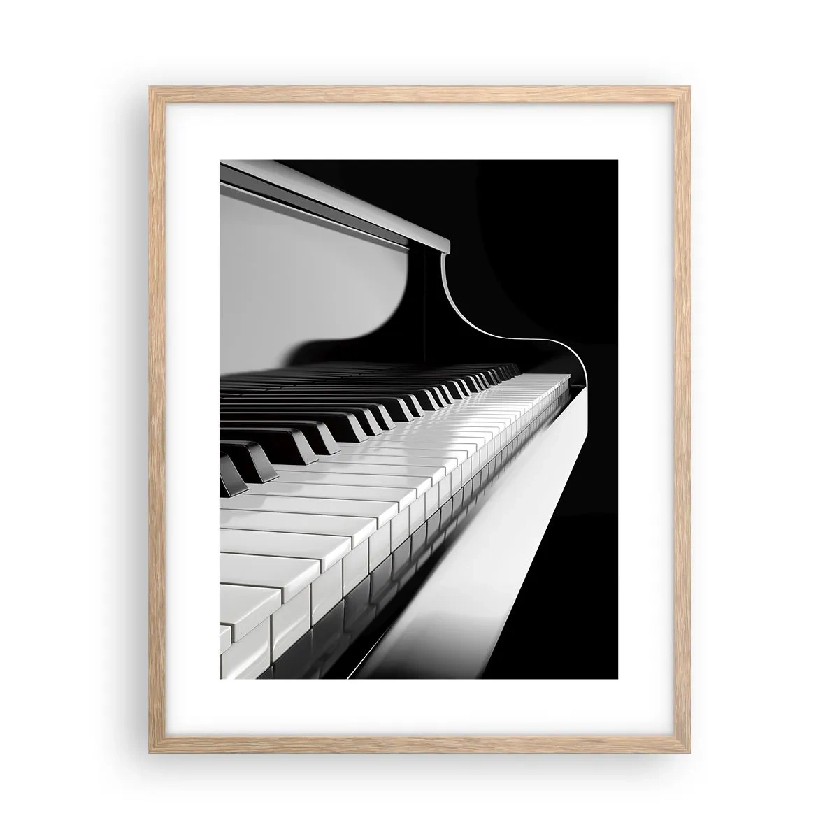 Poster in einem Rahmen aus heller Eiche - Harmonie von Formen und Farben - 40x50 cm