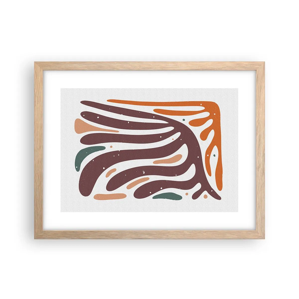 Poster in einem Rahmen aus heller Eiche - Strahlende organische Komposition - 40x30 cm
