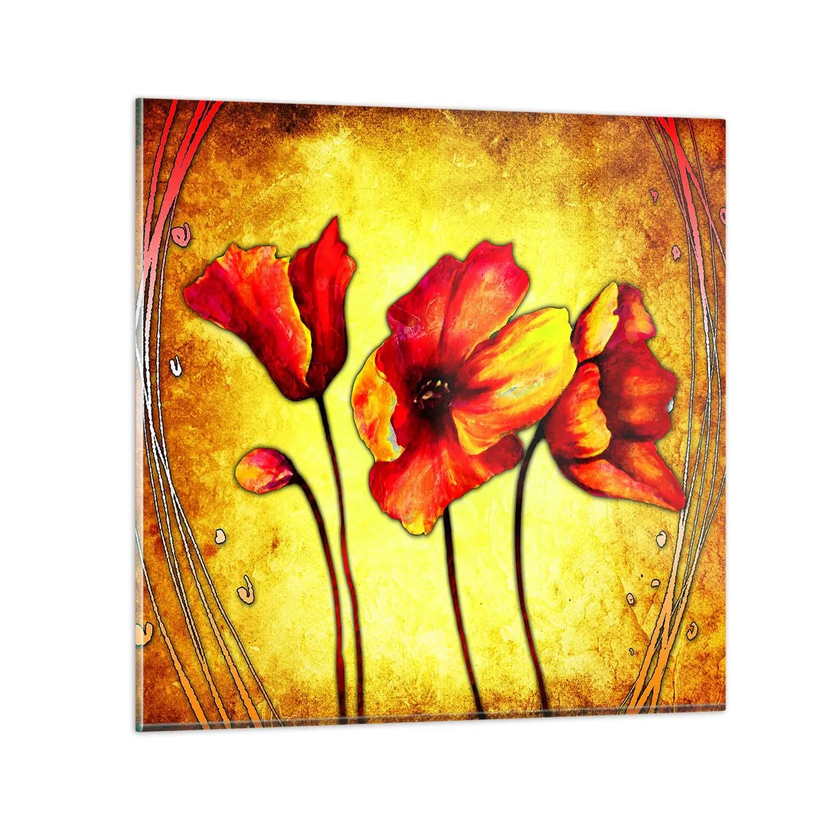 Glasbild - Bild auf glas - In Jugendstil-Dekorationen - 60x60 cm