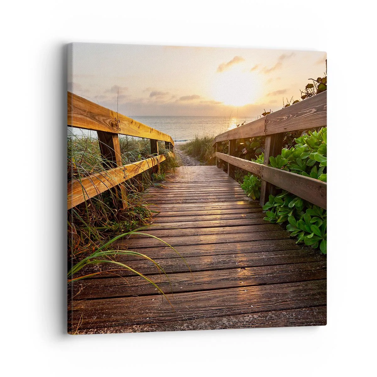 Bild auf Leinwand - Leinwandbild - Und direkt ans Ufer - 40x40 cm