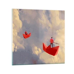 Glasbild - Bild auf glas - Expedition der Träumer - 50x50 cm