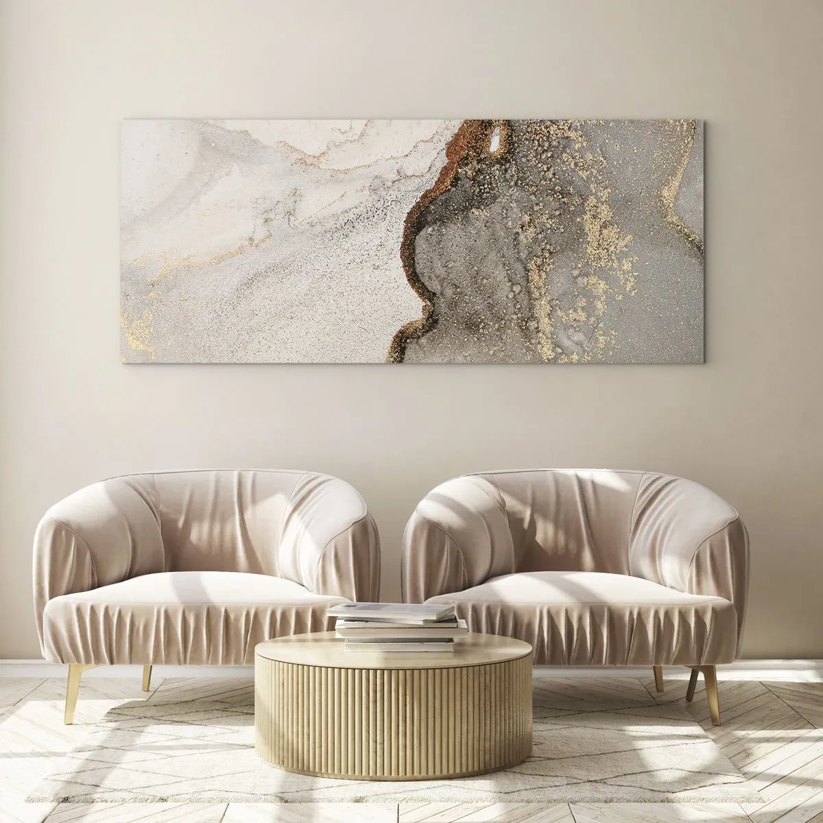 Glasbild - Bild auf glas - An der Grenze der Farben - 90x30 cm