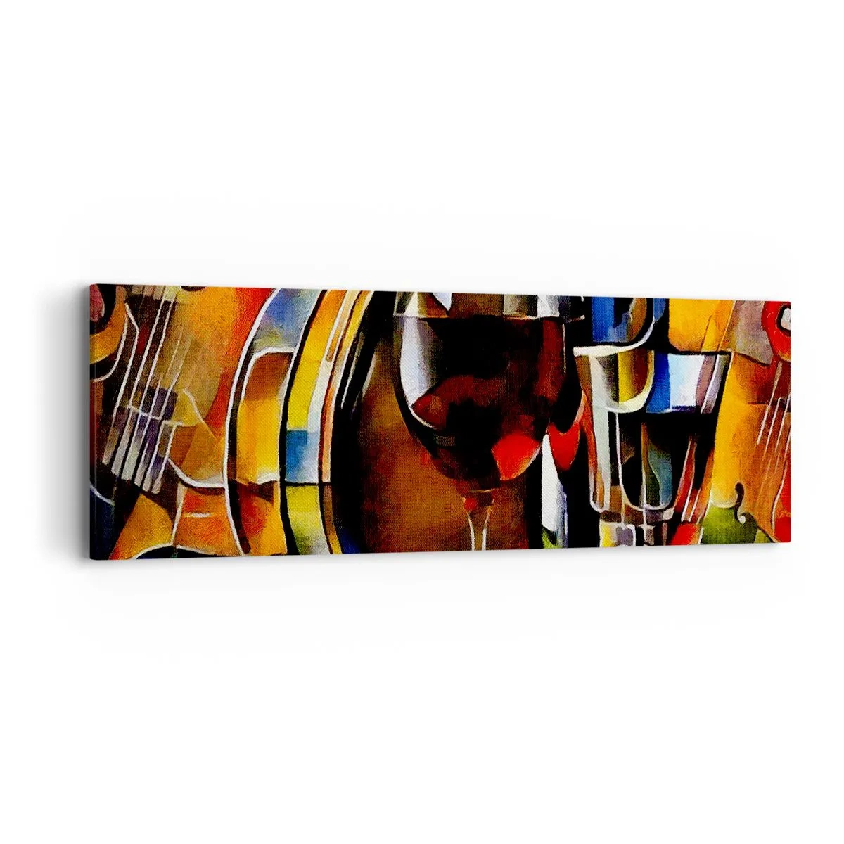 Bild auf Leinwand - Leinwandbild - Und die Welt nimmt Farben an - 90x30 cm