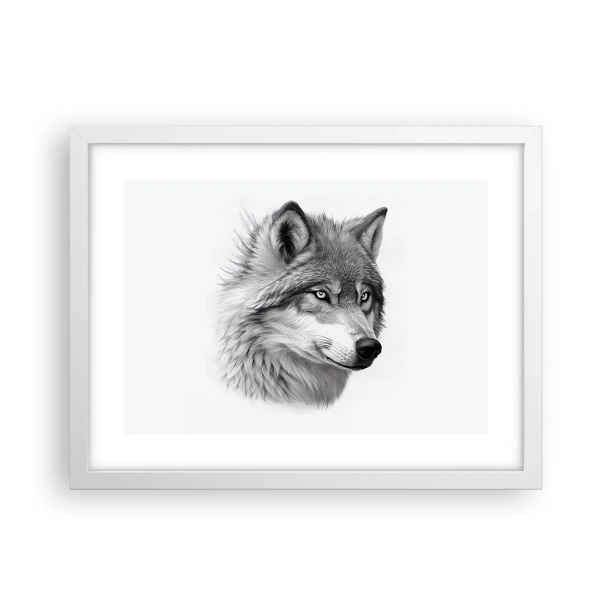 Poster in einem weißen Rahmen - Alpha – ohne Zweifel - 40x30 cm