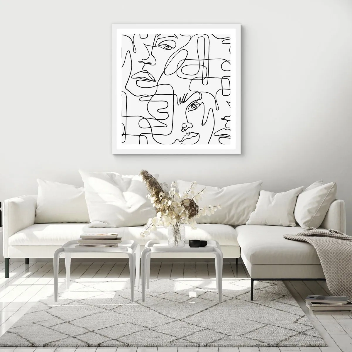 Poster in einem weißen Rahmen - In verworrenen Gefühlen - 50x50 cm