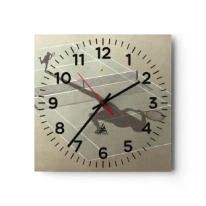 Wanduhr - Glasuhr - Überwinde dich selbst - 40x40 cm