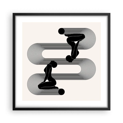 Poster in einem schwarzem Rahmen - Sinnliche Symmetrie - 50x50 cm