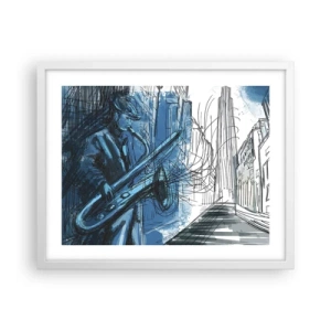 Poster in einem weißen Rahmen - Urbane Rhapsodie - 50x40 cm