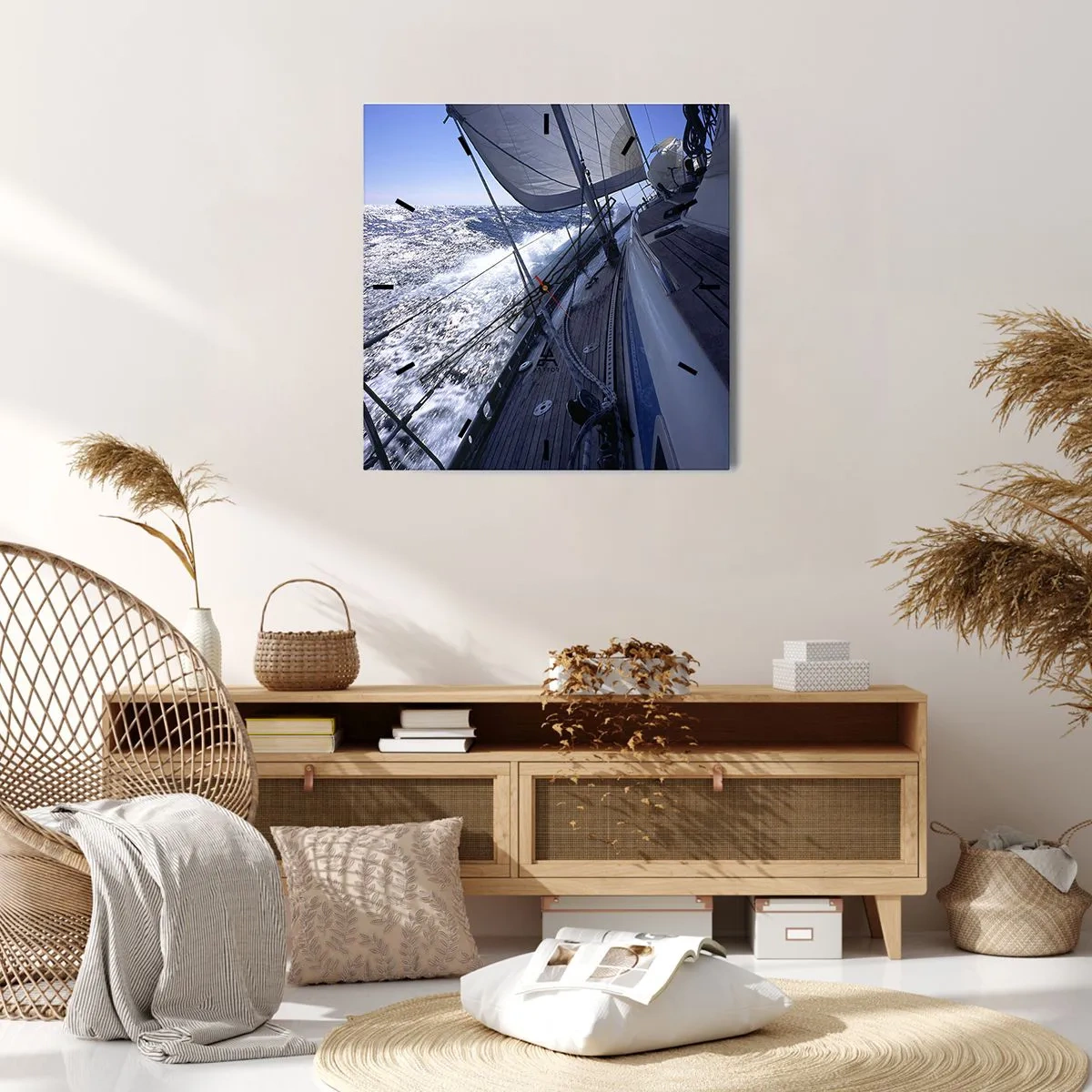 Wanduhr - Glasuhr - Ich weiß was es heißt ein Vogel zu sein - 40x40 cm