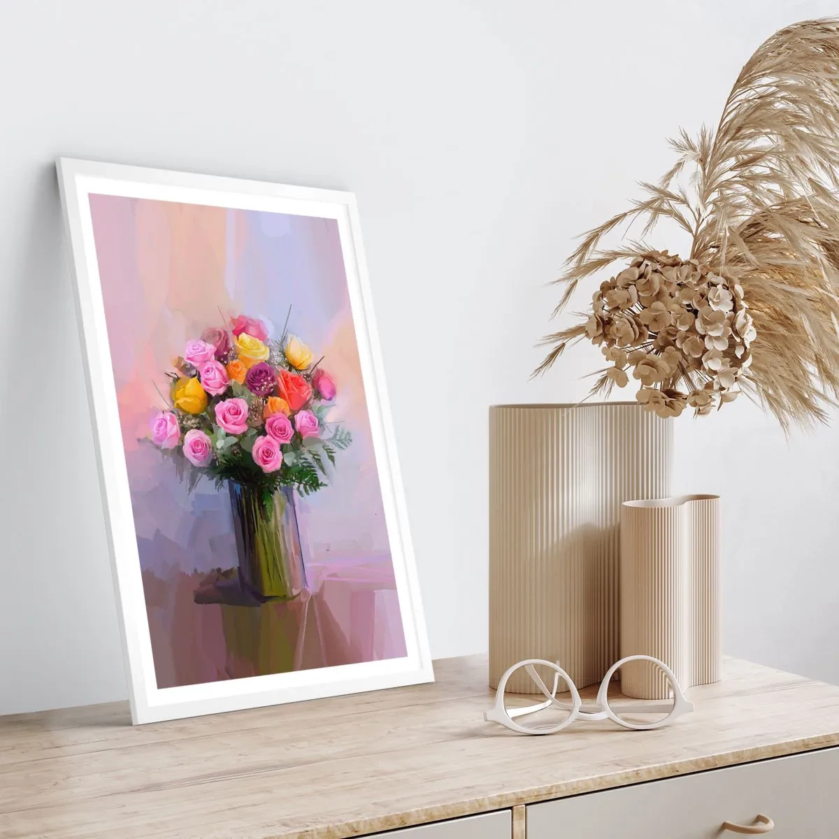 Poster in einem weißen Rahmen - Festgehaltene Schönheit - 70x100 cm