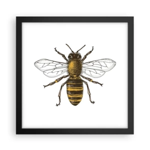 Poster in einem schwarzem Rahmen - Schön und gut - 30x30 cm