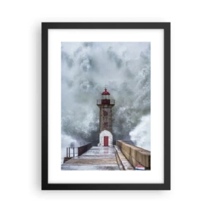 Poster in einem schwarzem Rahmen - Das Rauschen des Wassers, der Lärm wird wehen - 30x40 cm