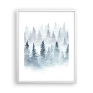 Poster in einem weißen Rahmen - In Nebel gehüllt - 40x50 cm