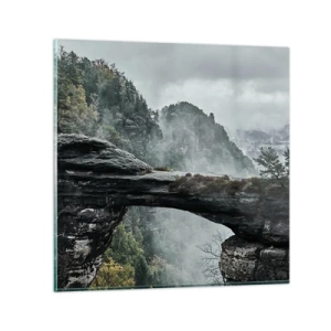 Glasbild - Bild auf glas - Abenteuer beginnt gleich - 40x40 cm