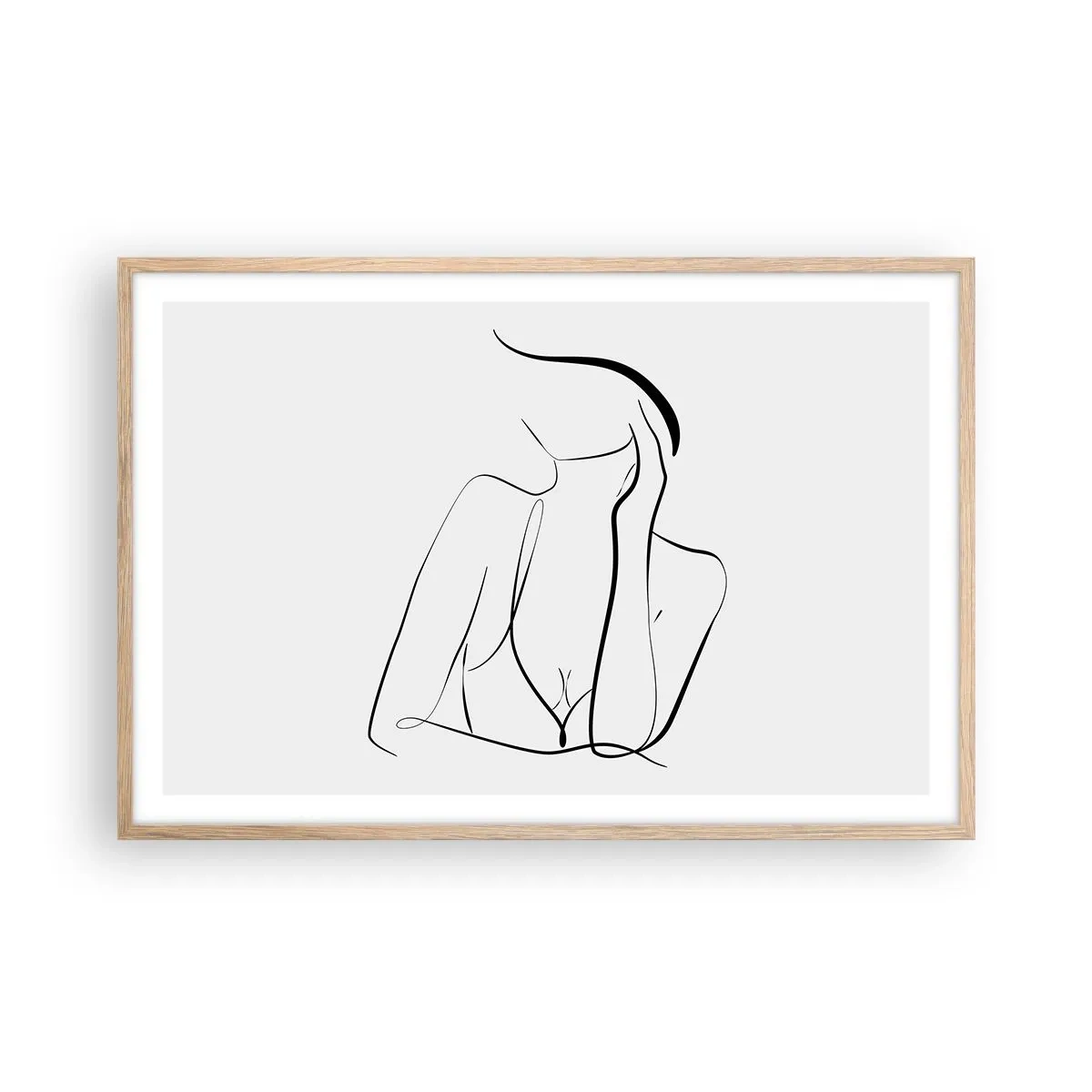 Poster in einem Rahmen aus heller Eiche - Auf der Traumwelle - 91x61 cm